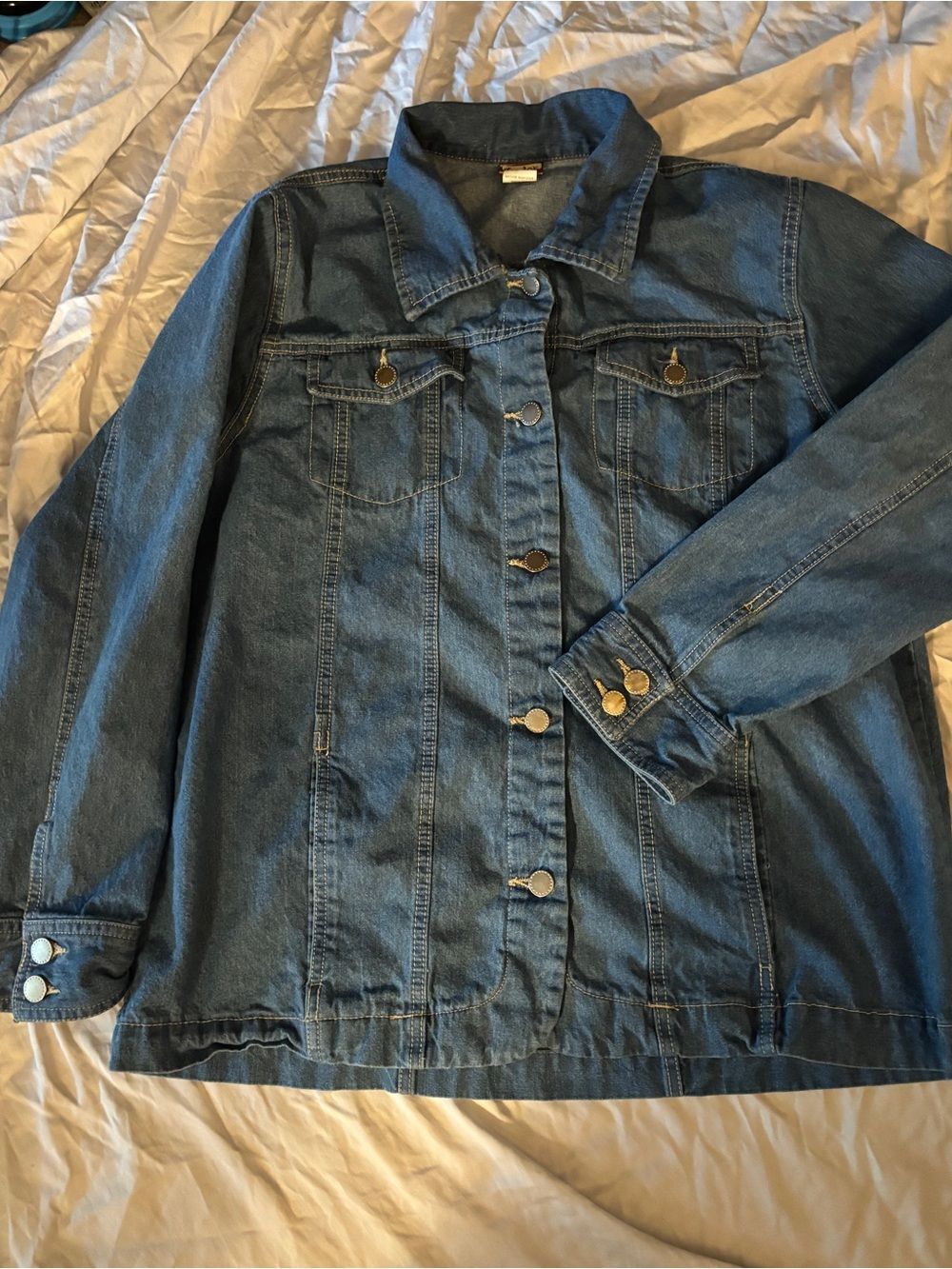 Tudor Court Vintage 80s Classic Blue Denim Jean Jacket - Women's
